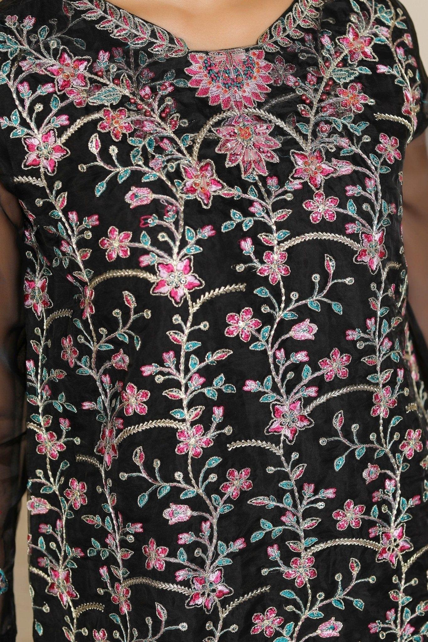 2PC - Embroidered Organza Suit - Image 5