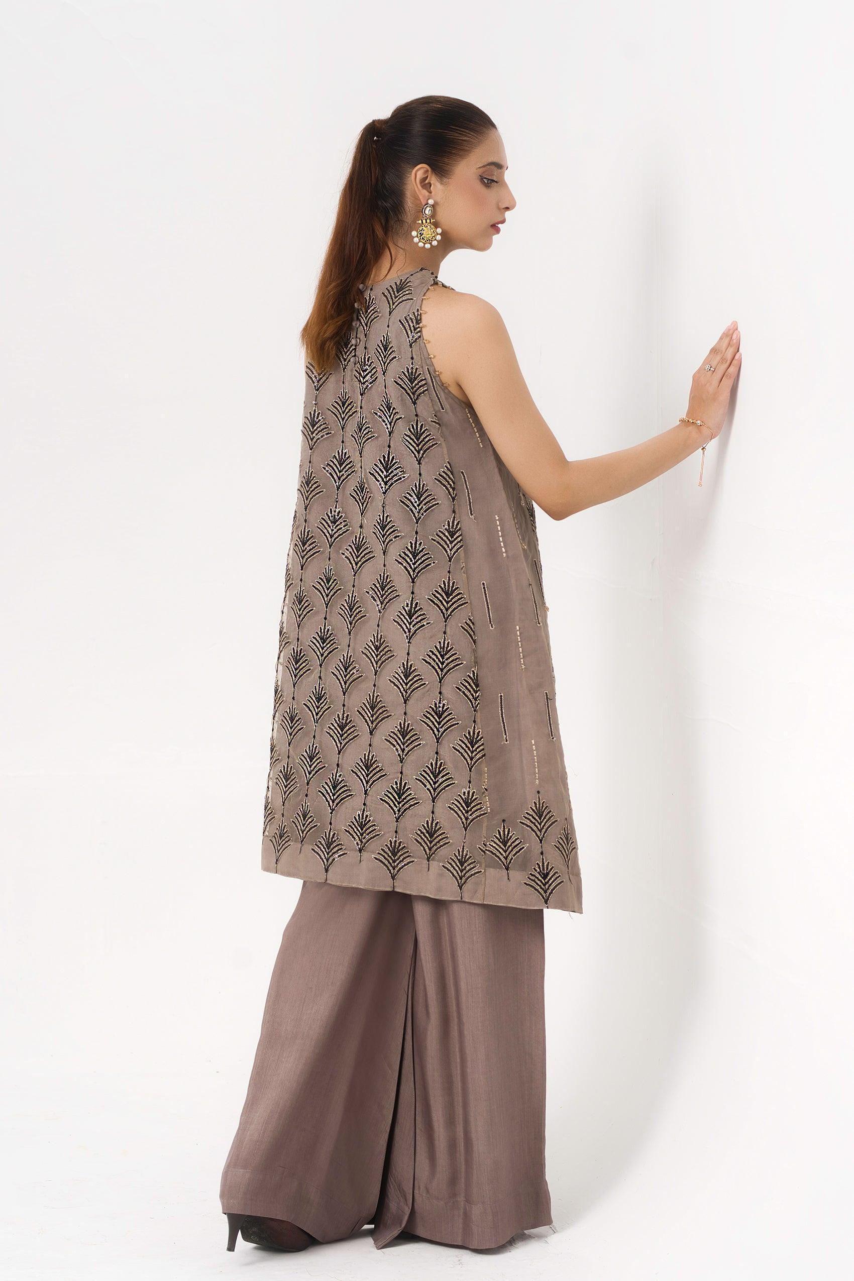 2PC - Embroidered Organza Suit - Image 4