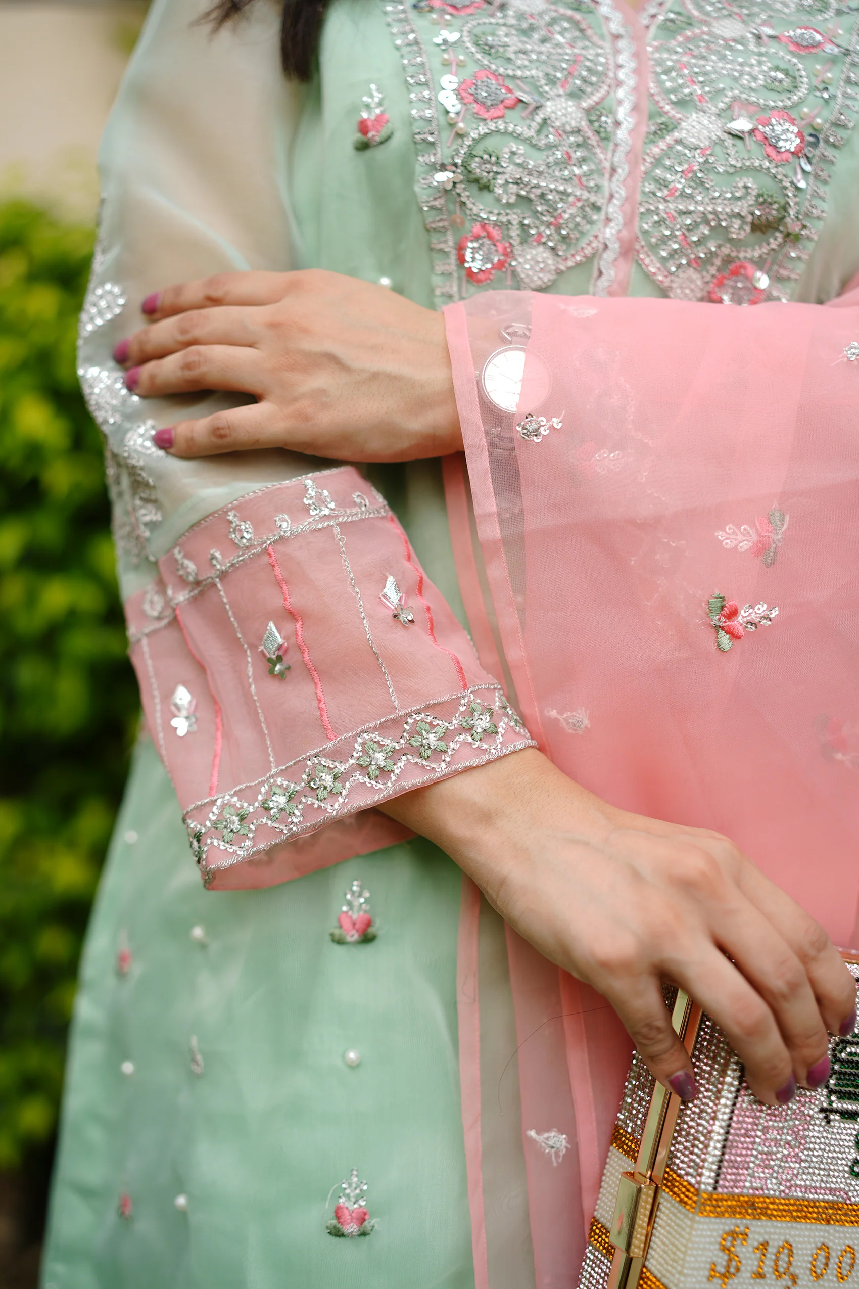 3PC - Embroidered Organza Suit - Image 6