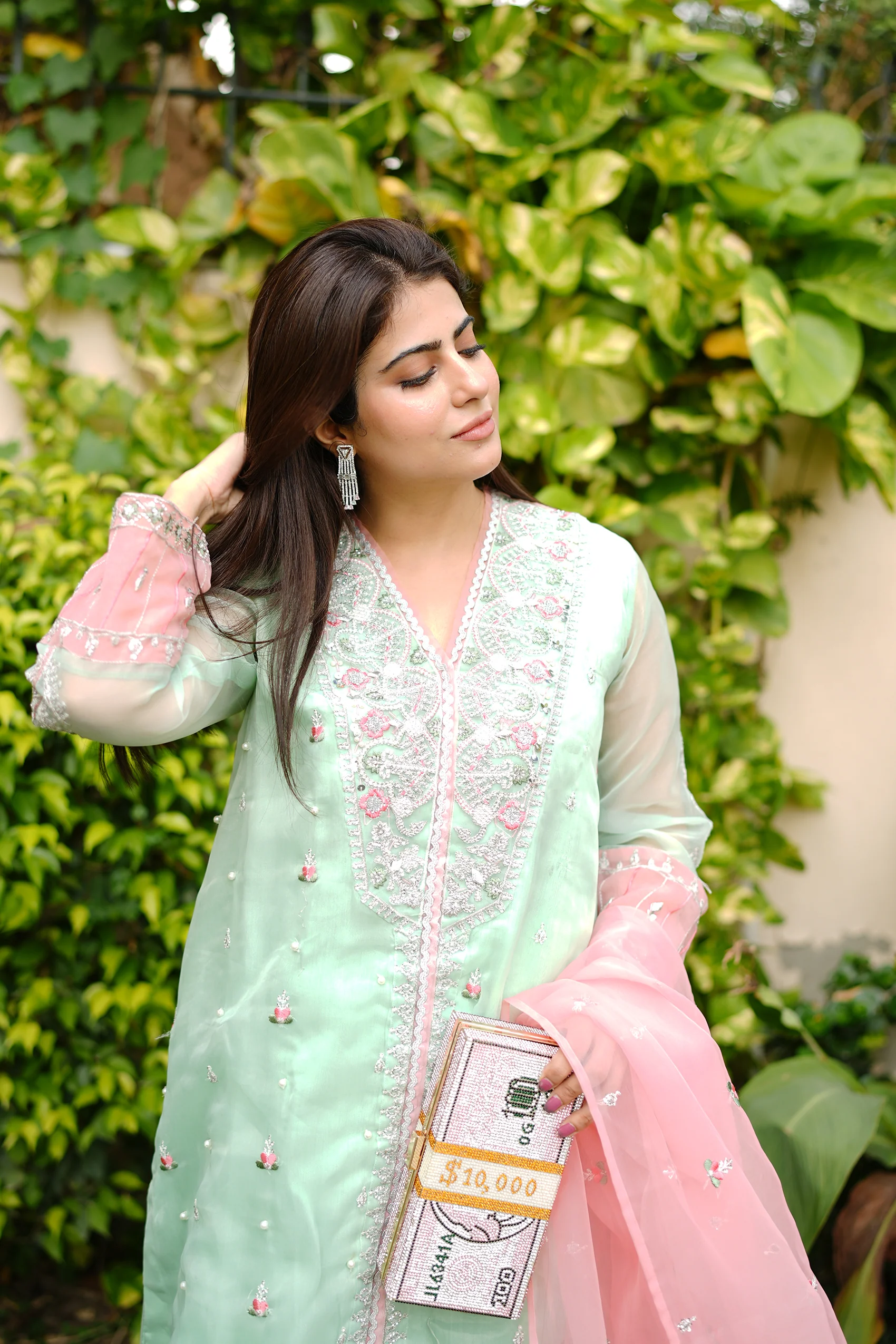 3PC - Embroidered Organza Suit - Image 8