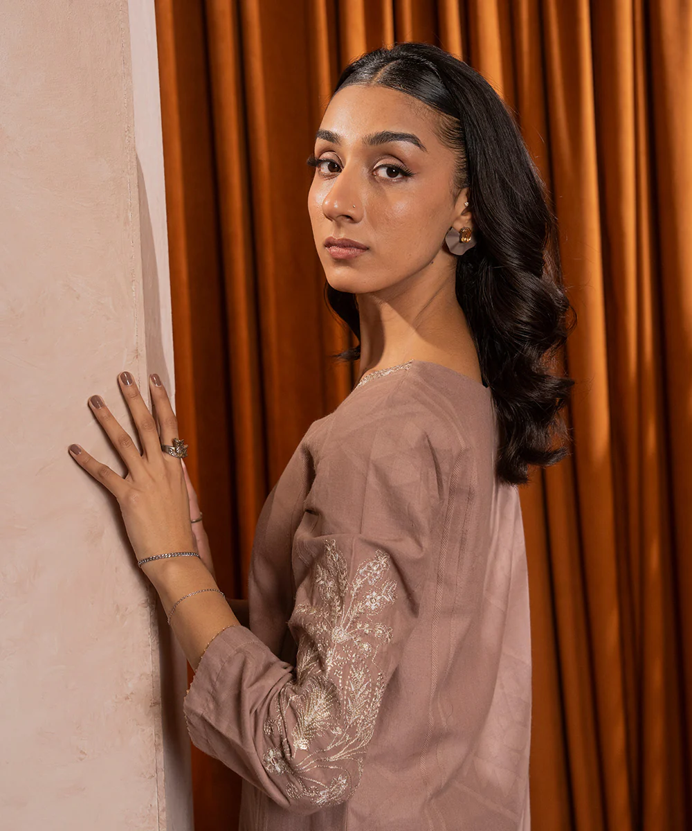 Embroidered Self Textured Shirt - Image 5