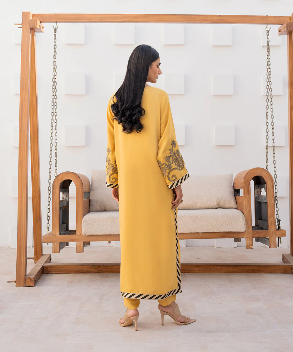 Embroidered Viscose Kaftan - Image 4