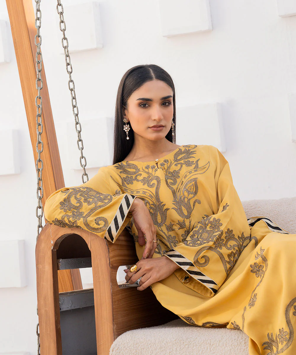 Embroidered Viscose Kaftan - Image 5