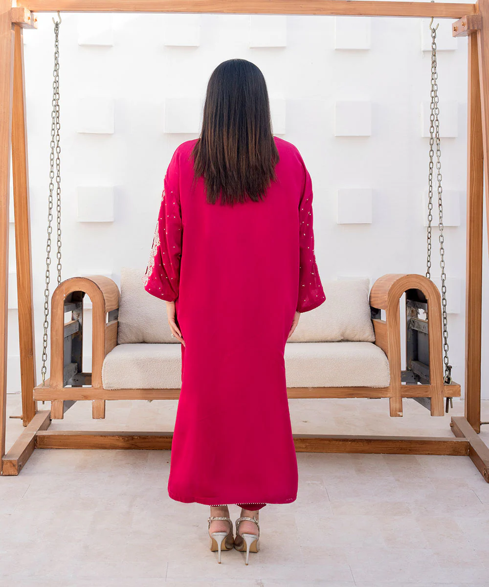 Embroidered Viscose Kaftan - Image 3