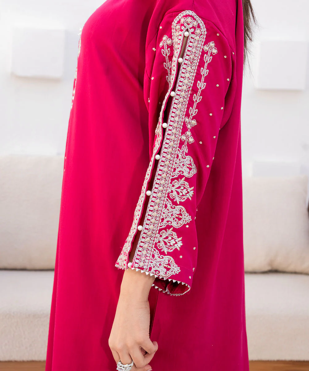 Embroidered Viscose Kaftan - Image 4