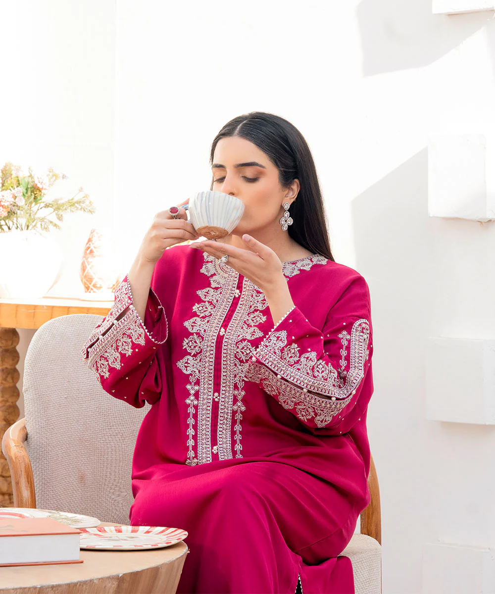 Embroidered Viscose Kaftan - Image 6