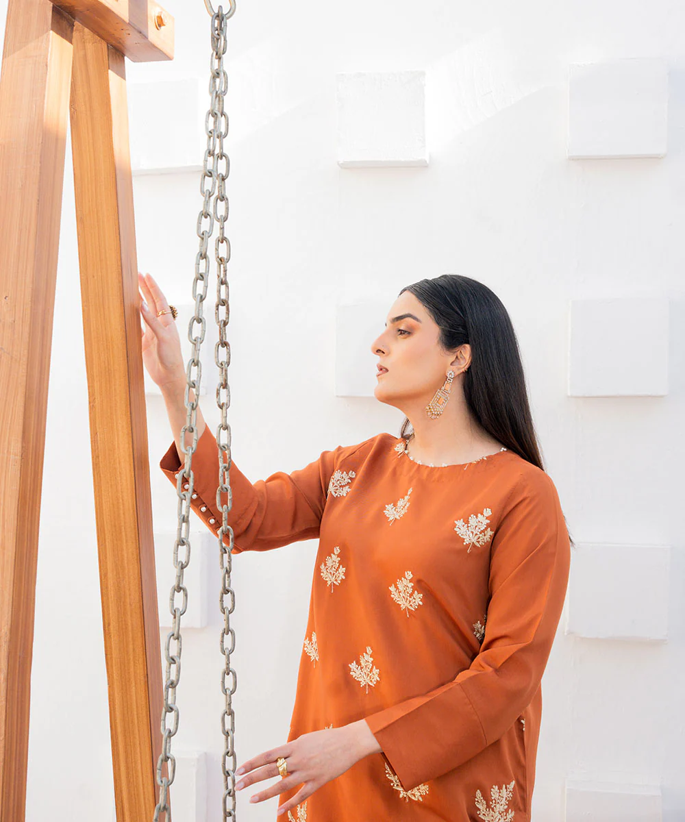 Embroidered Viscose Long Shirt - Image 5