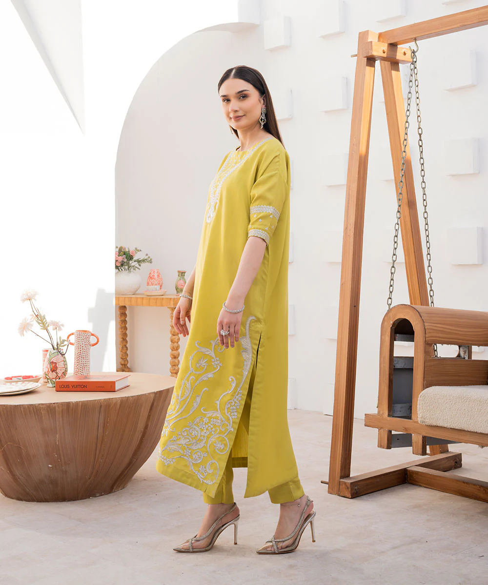 Embroidered Viscose Long Shirt - Image 3