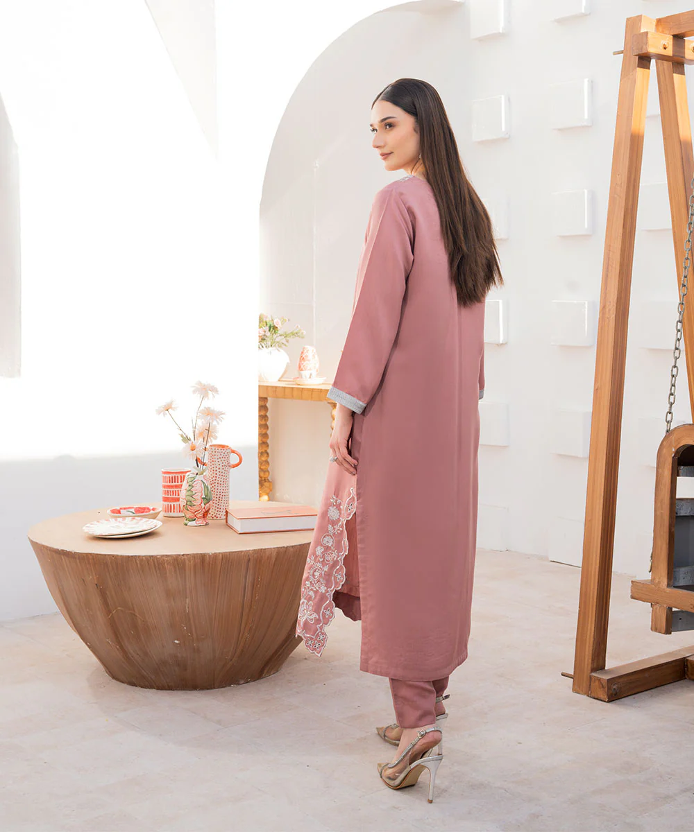 Embroidered Viscose Long Shirt - Image 3