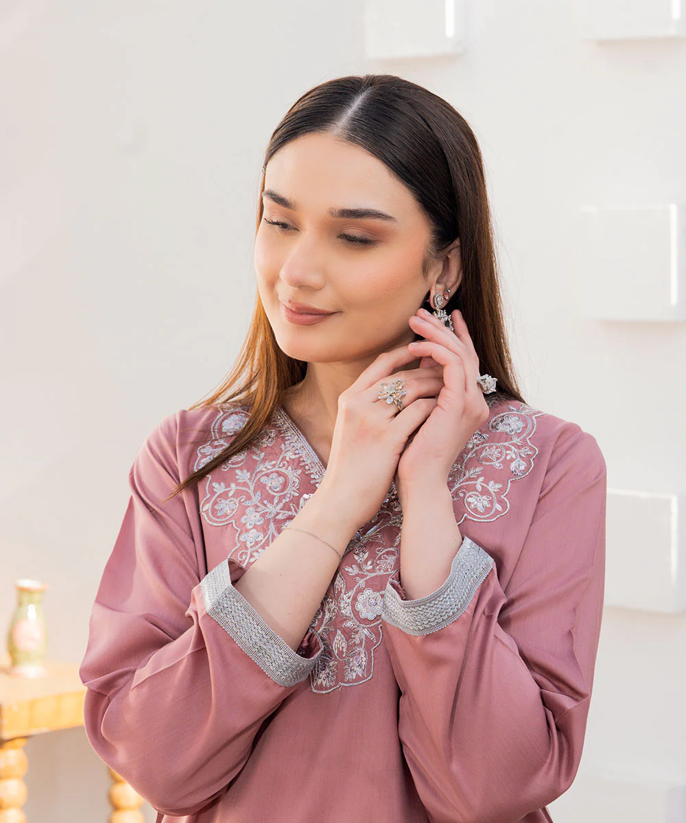 Embroidered Viscose Long Shirt - Image 4