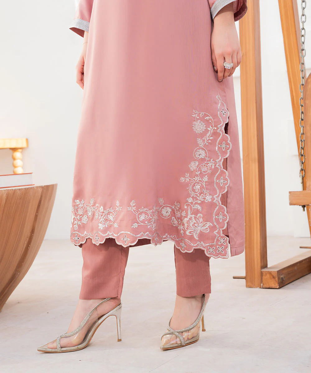 Embroidered Viscose Long Shirt - Image 5