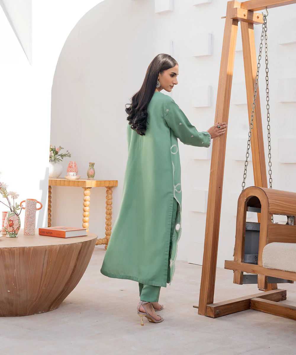 Embroidered Viscose Long Shirt - Image 3