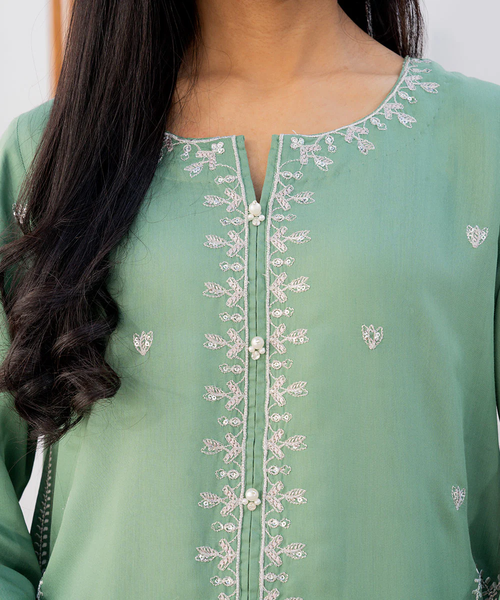 Embroidered Viscose Long Shirt - Image 6