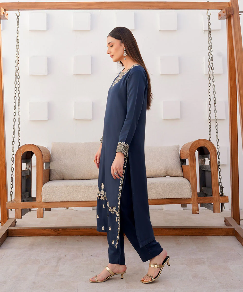 Embroidered Viscose Long Shirt - Image 3