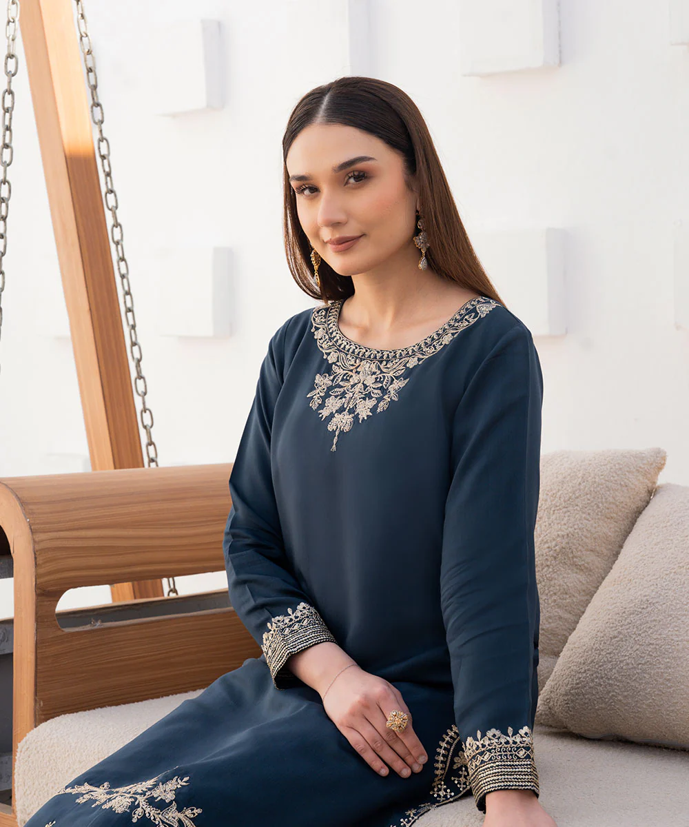 Embroidered Viscose Long Shirt - Image 6