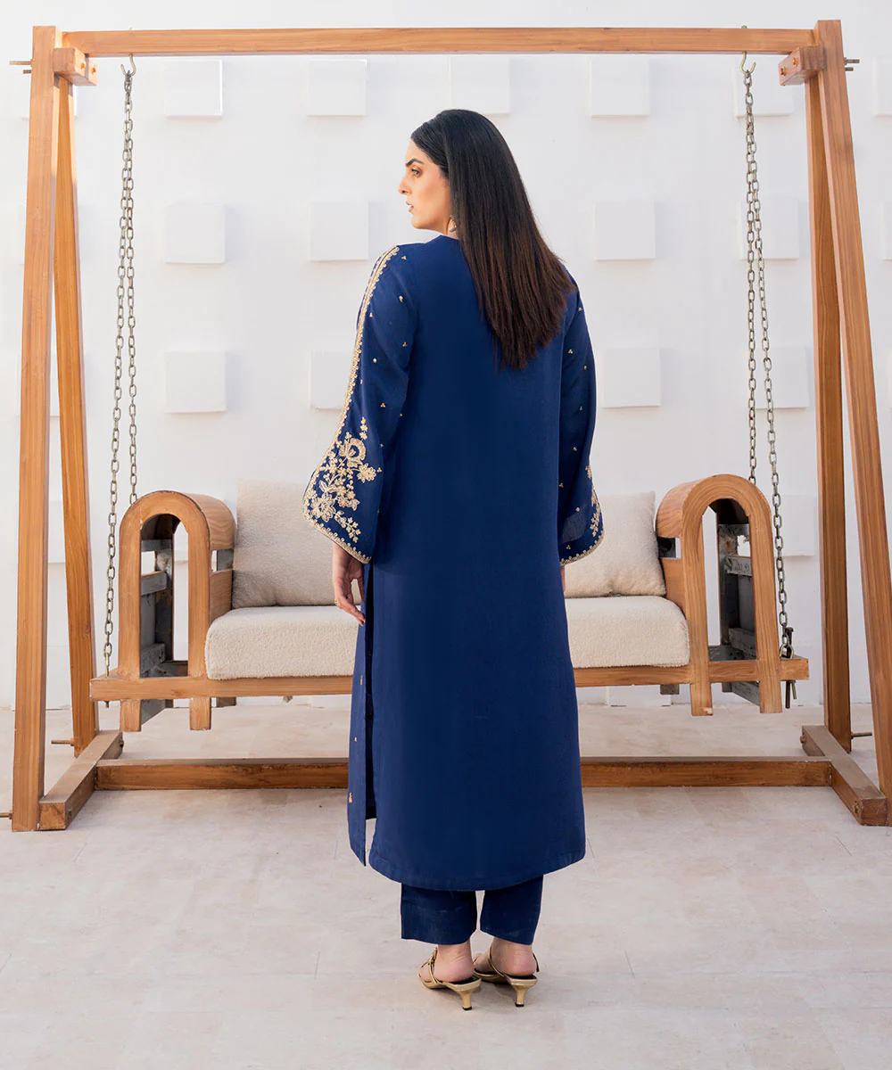 Embroidered Viscose Long Shirt - Image 3