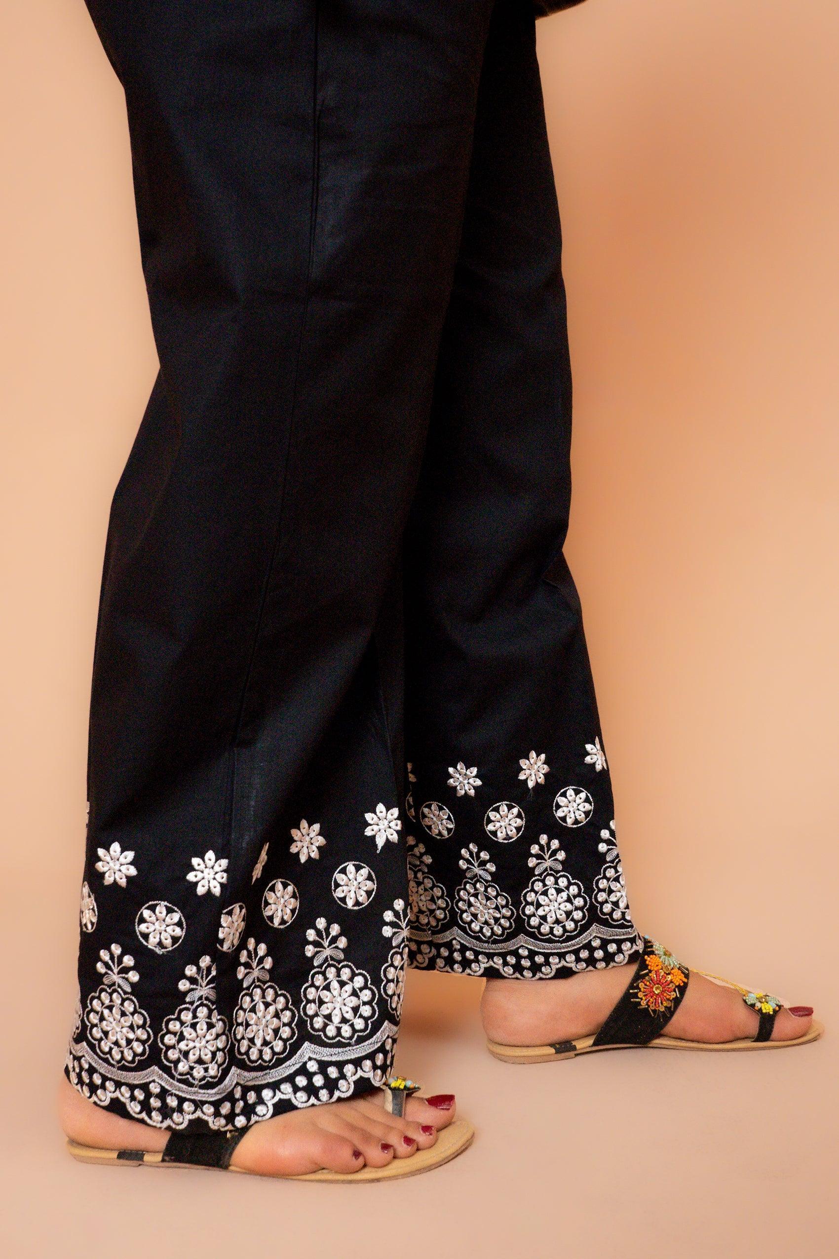 Culottes - Embroidered Cambric Trouser - Image 4