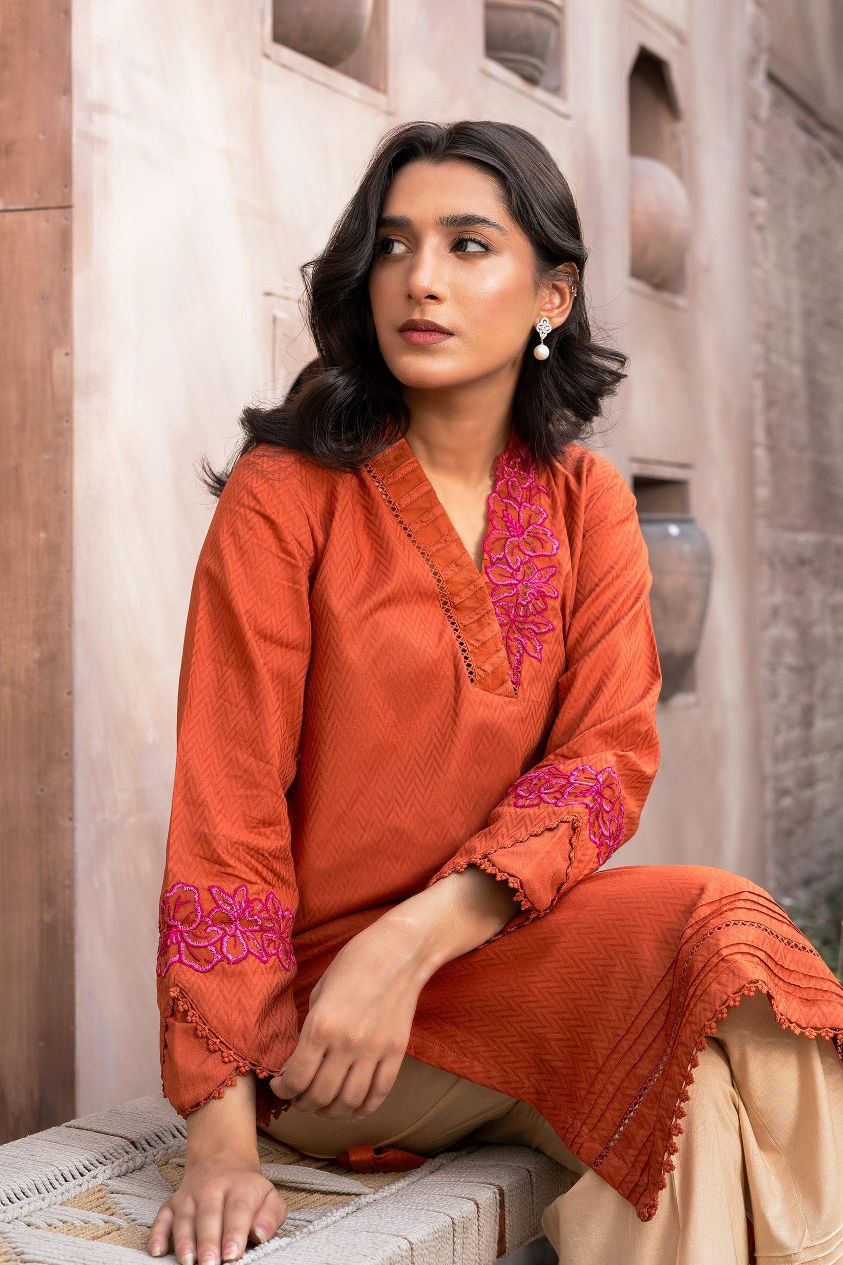 Embroidered Self Textured Lawn - Image 3