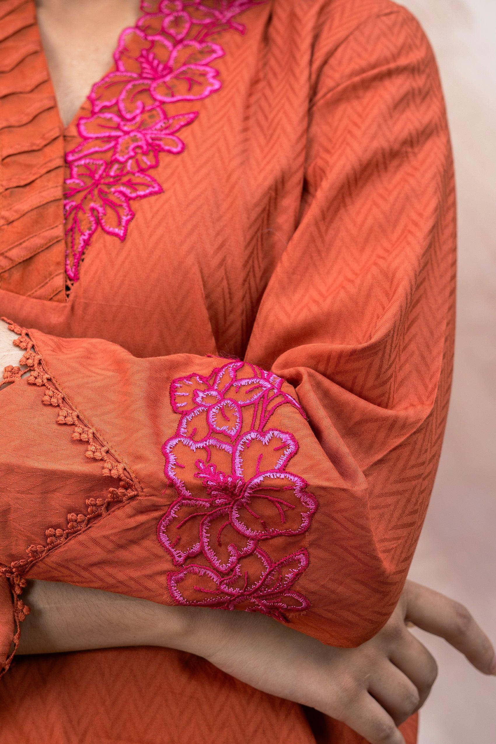 Embroidered Self Textured Lawn - Image 5