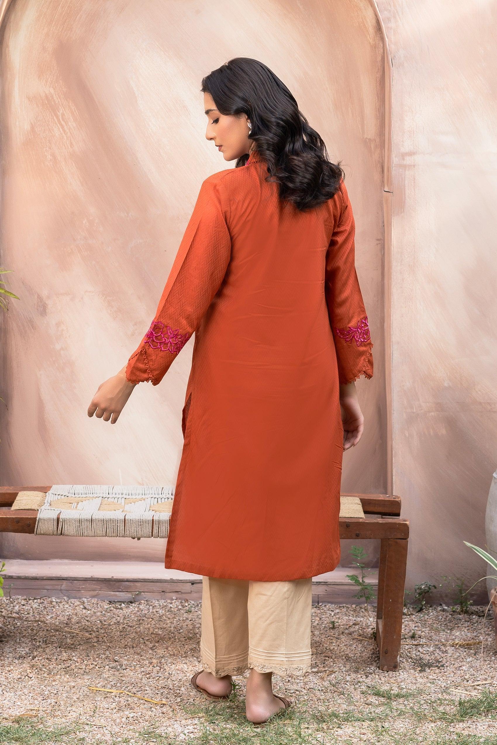 Embroidered Self Textured Lawn - Image 6