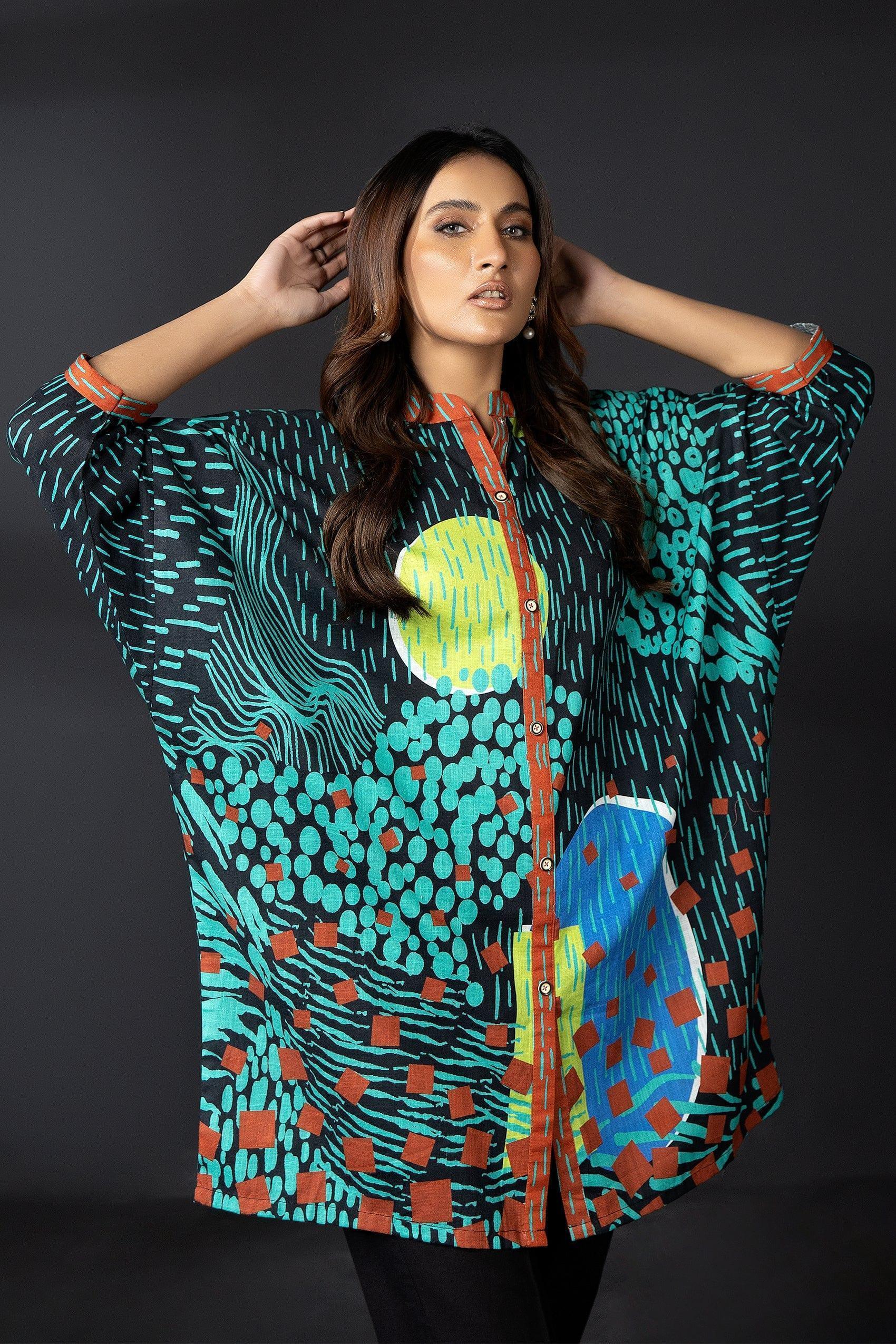 Printed Khaddar Shirt - Image 3