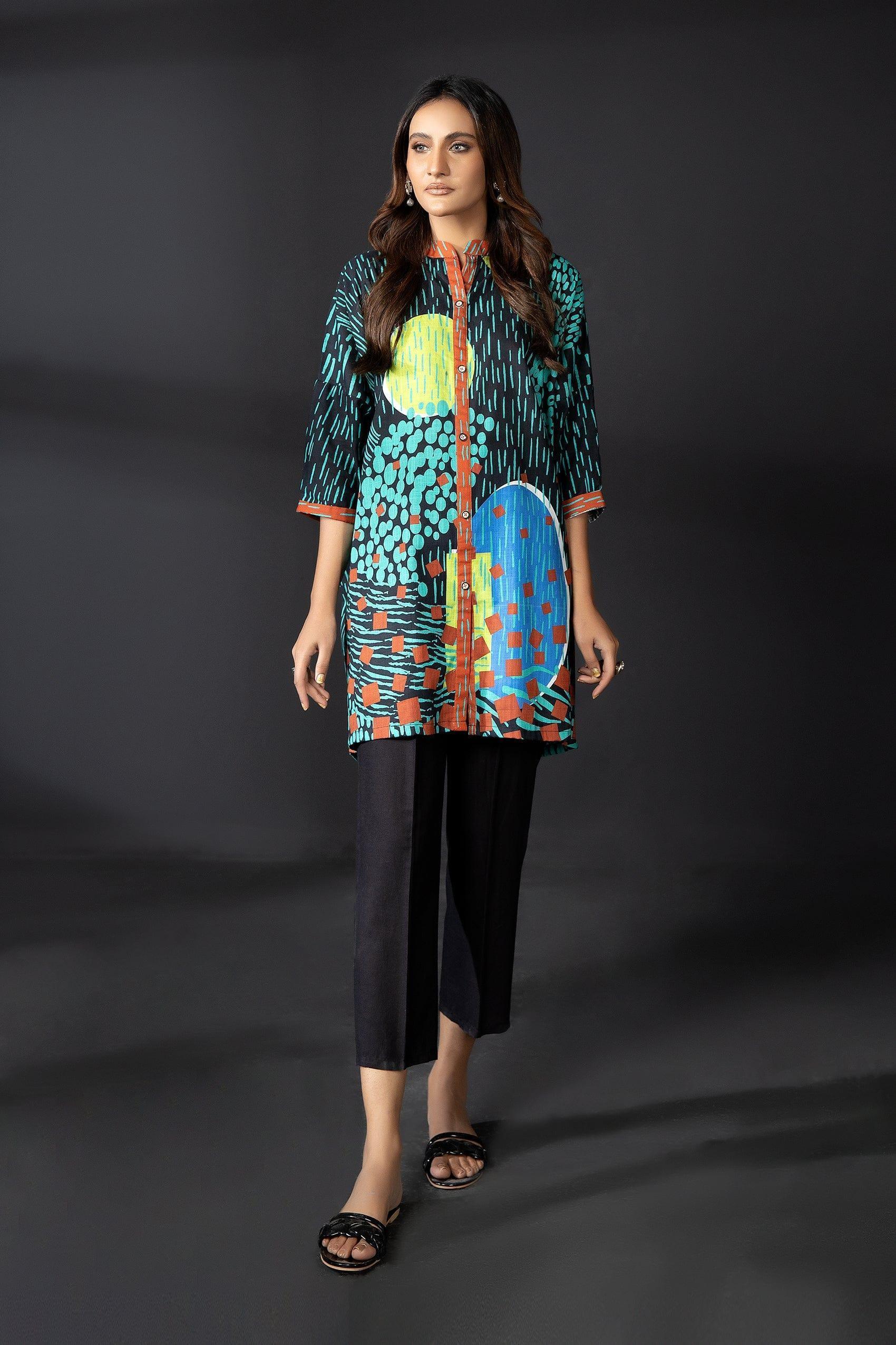 Printed Khaddar Shirt - Image 4